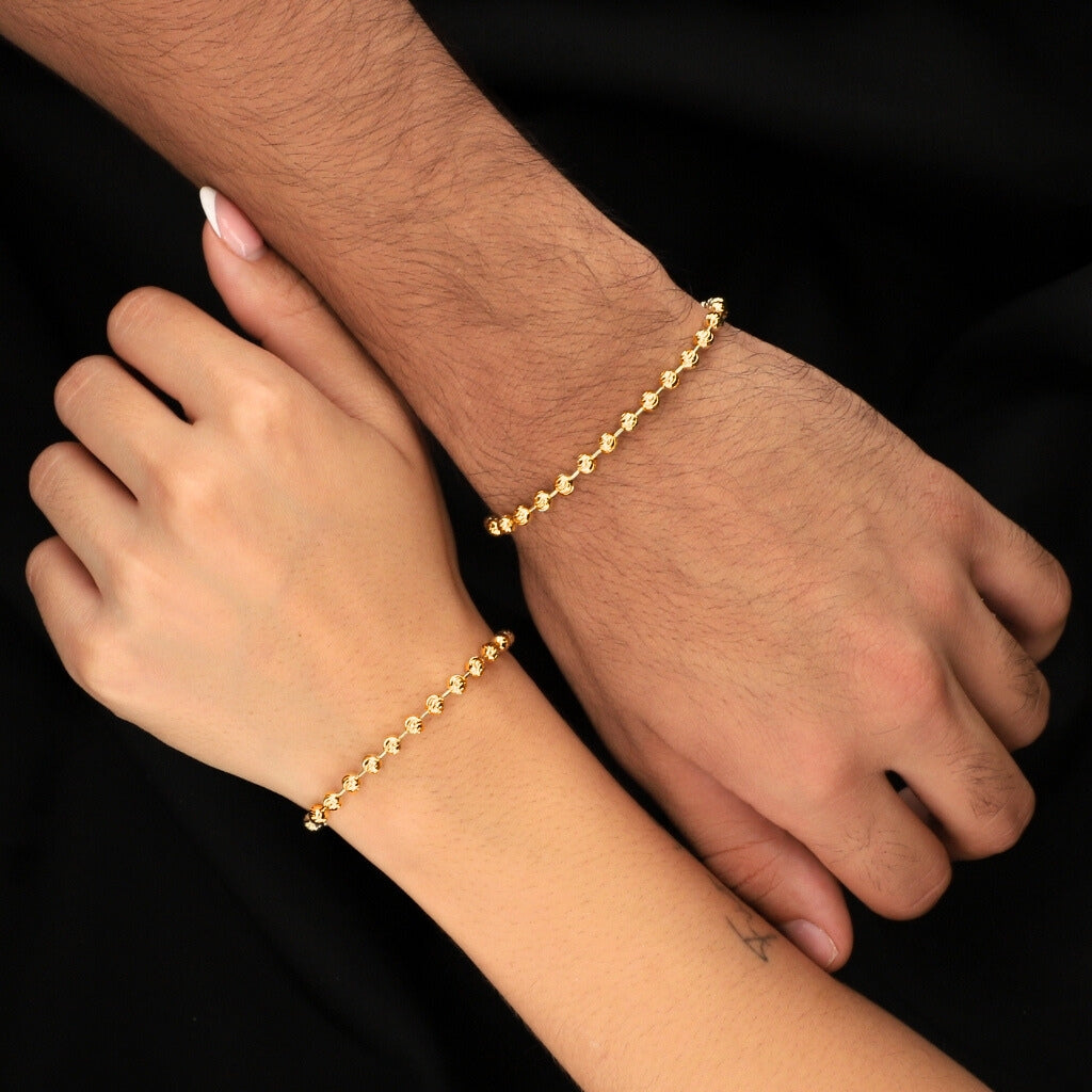 Duo Pulseras Aurux Balin diamantado 4mm
