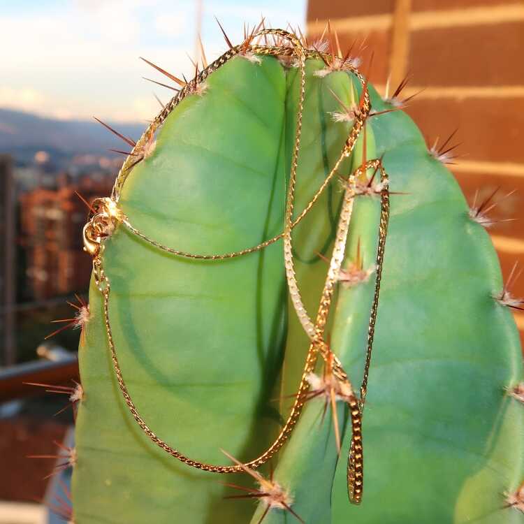 Cadena AURUX Cubana Plana 60 cm