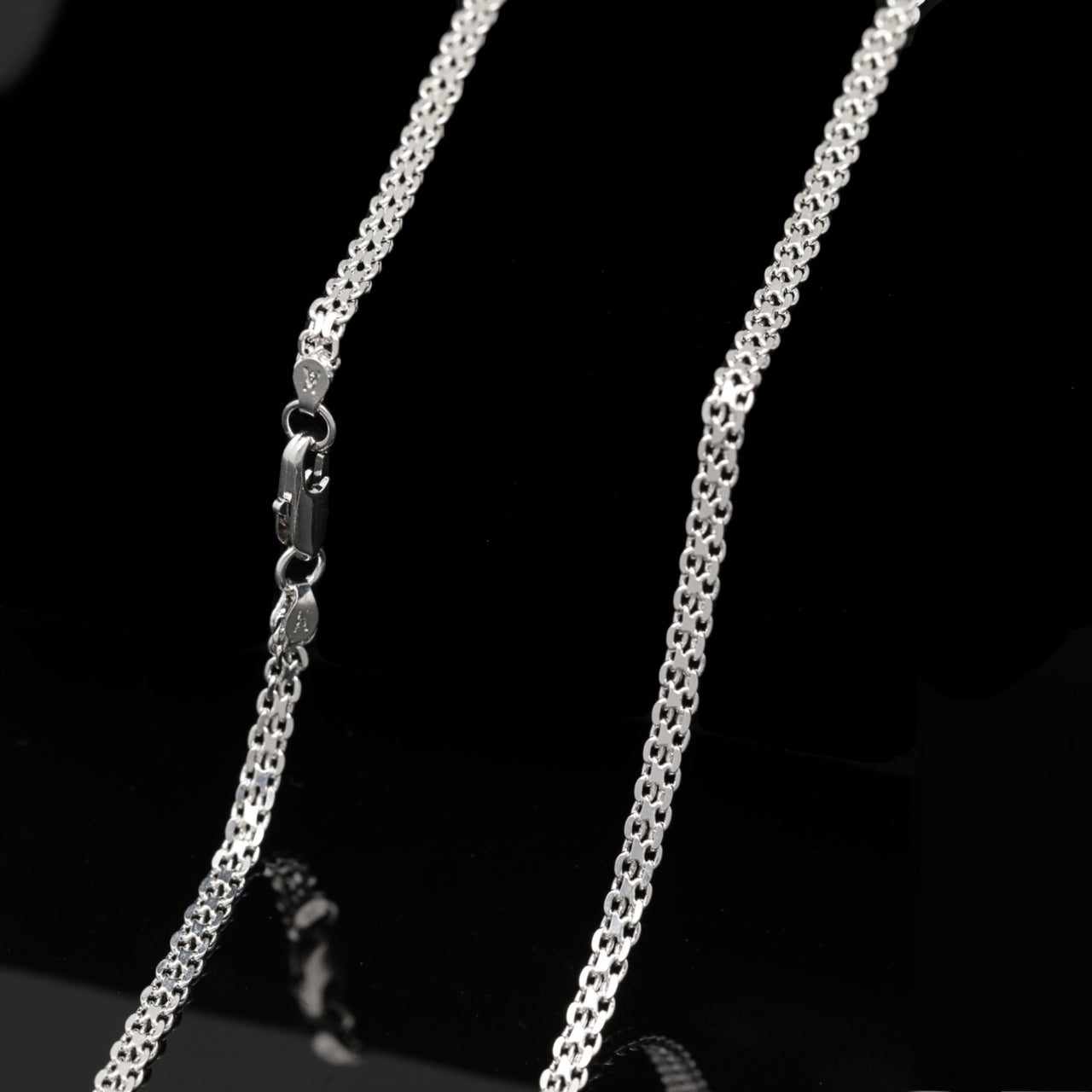 Cadena chinesca 60 cm | Baño de oro blanco
