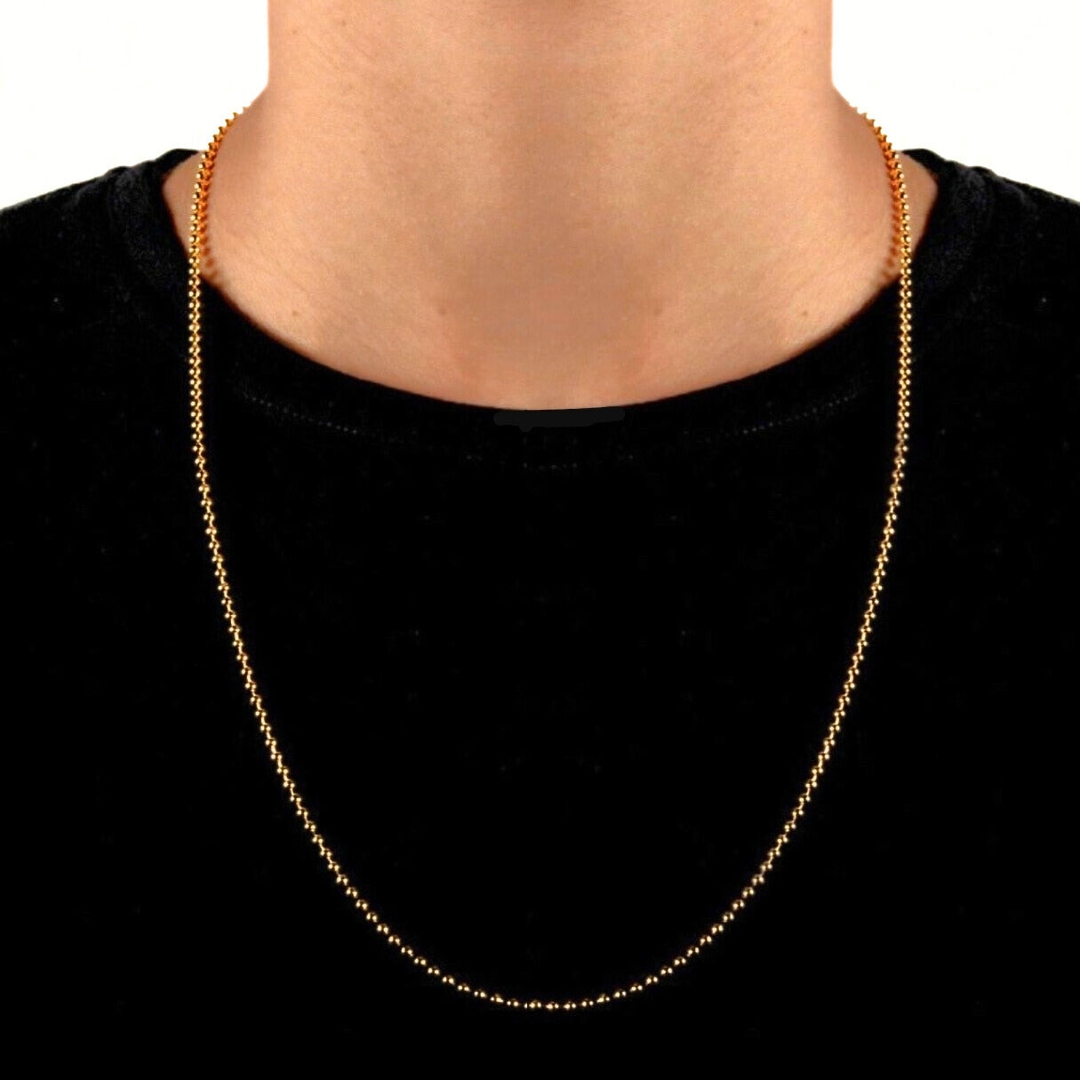 Cadena Aurux Militar lisa  2mm 60 cm