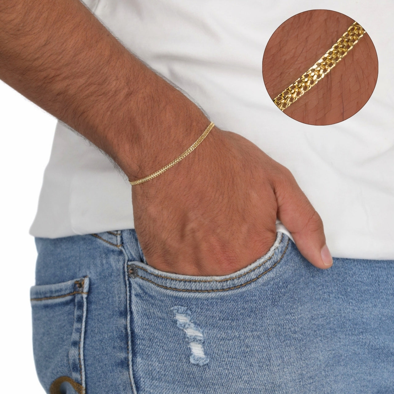 Pulsera Aurux Tejido serpiente delgada