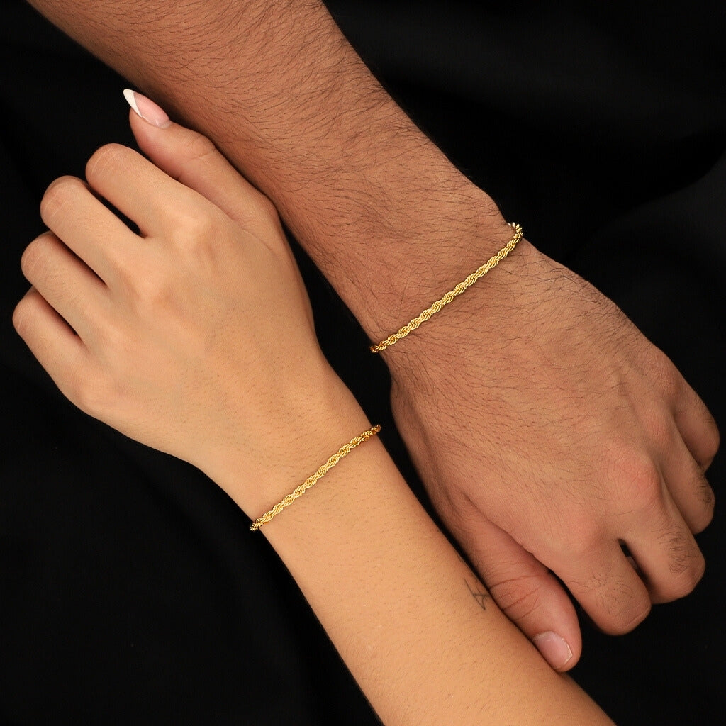 Duo pulseras Aurux Lazo 3mm