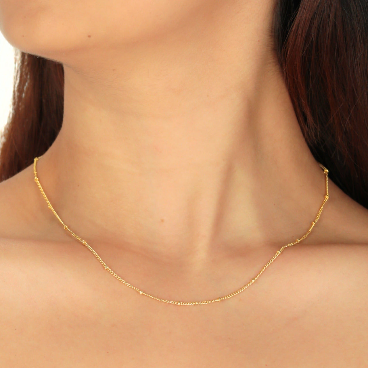 Cadena ORO AURUX Cubana Mikro's con Balín 45 cm