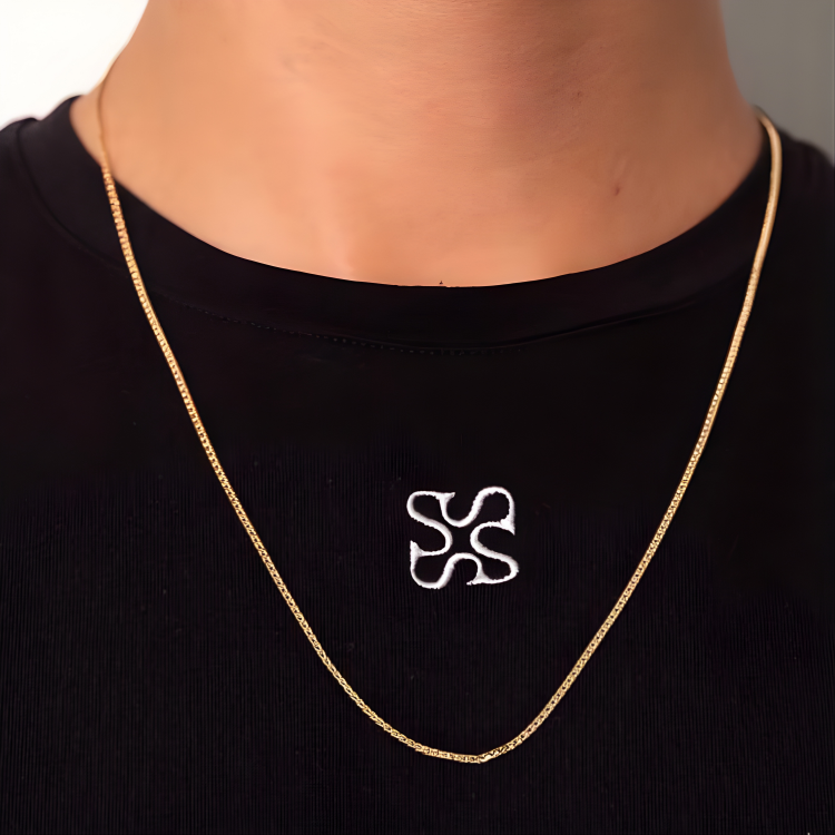 Cadena AURUX Cubana Plana 60 cm