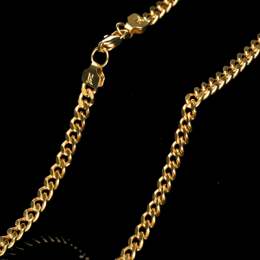 Cadena Aurux Cubana 4 mm