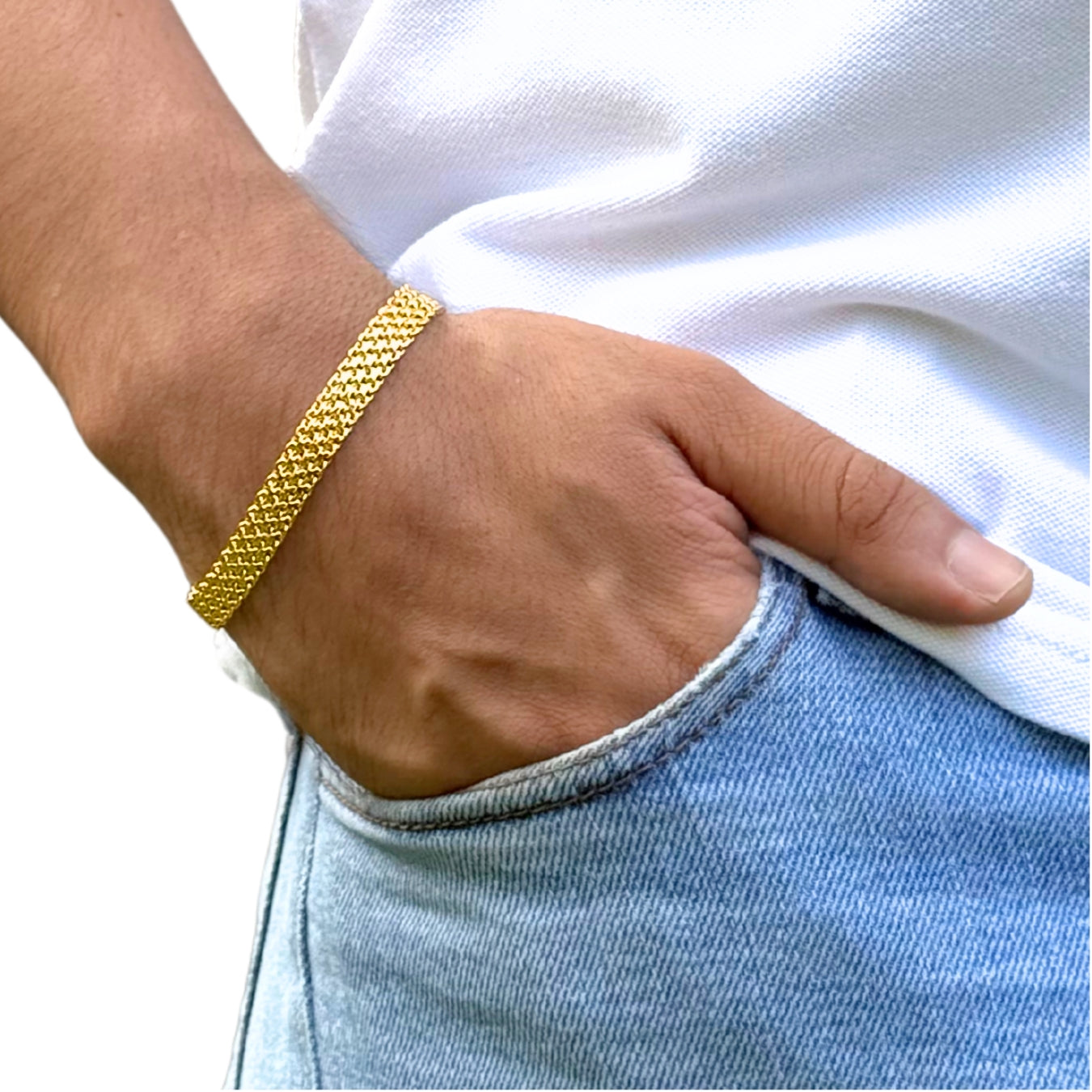 Pulsera Aurux Chinesca gruesa 8mm