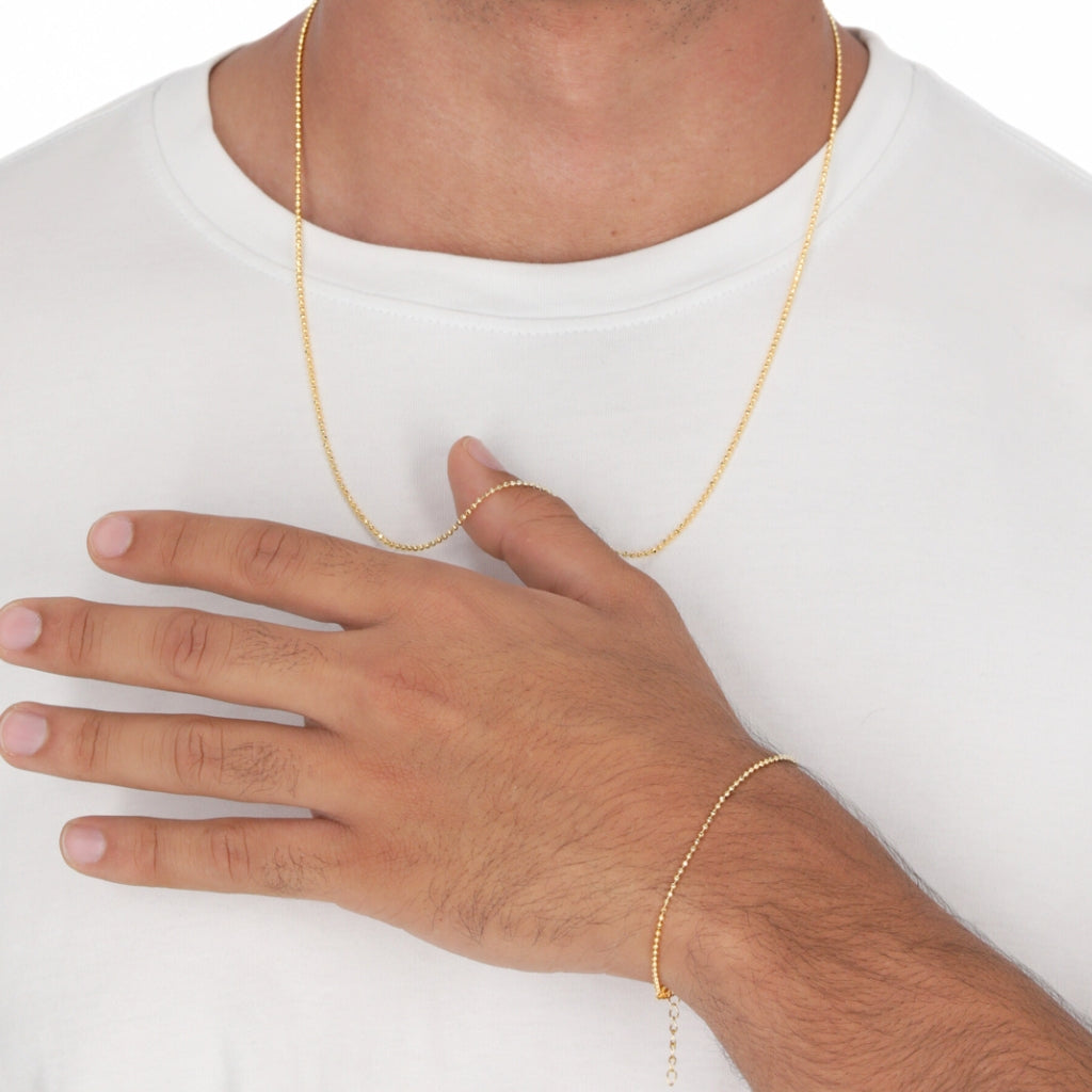 Combo AURUX Cadena mas pulsera Balin mini