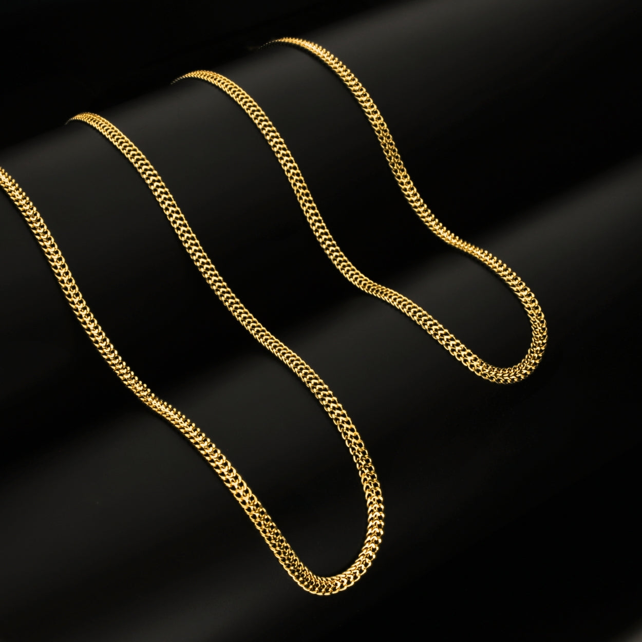 Duo Cadenas AURUX Tejido serpiente 40/60 cm