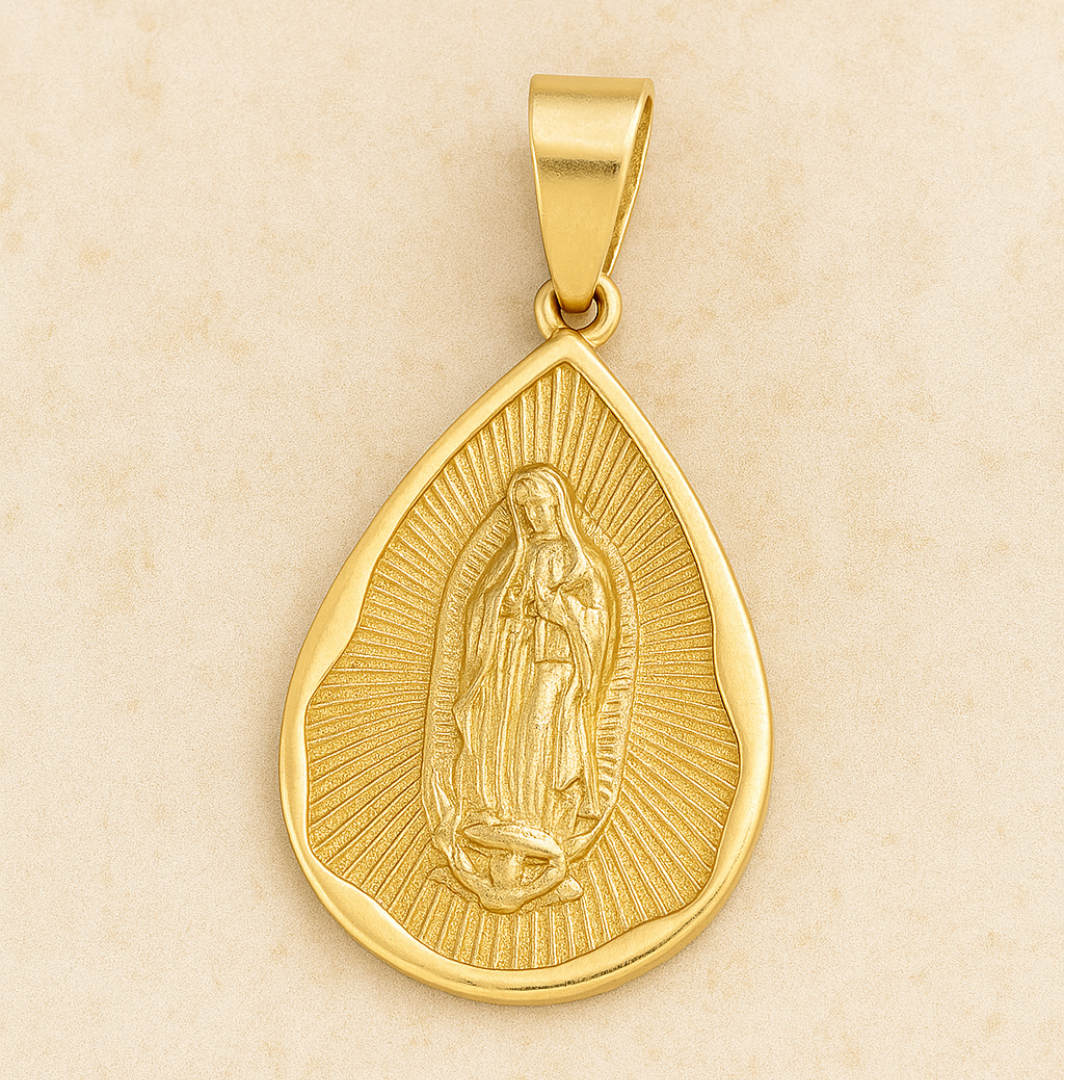 Dije Pétalo Gold Virgen de Guadalupe