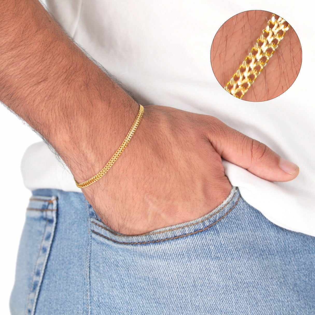 Pulsera Tejido serpiente AURUX 16 cm