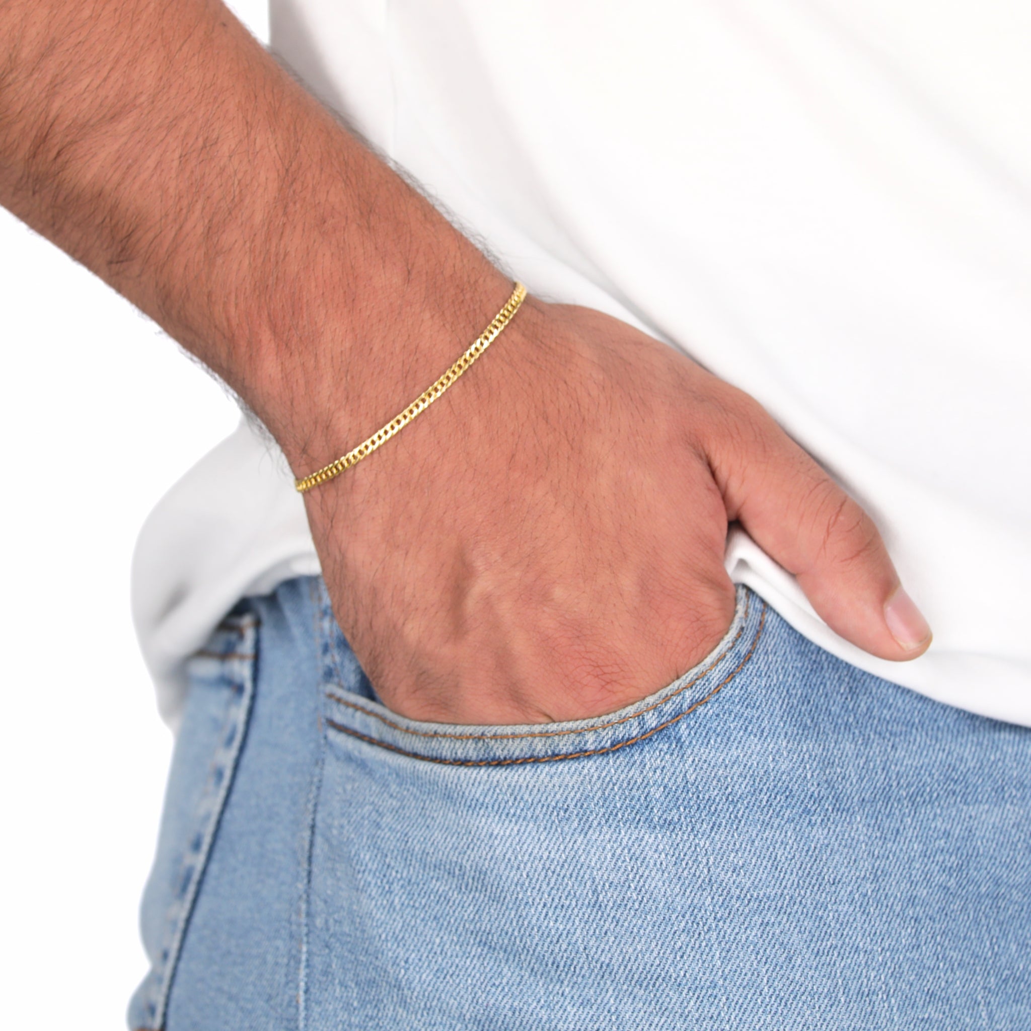 Pulsera AURUX Cubana 3mm 16 cm